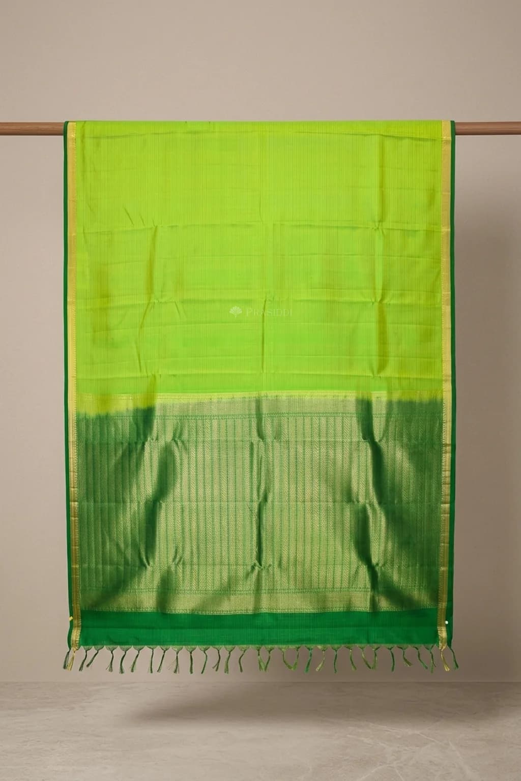 Pistachio Green Soft Silk Saree with a Minimal Border and Green Pallu – Saree Display