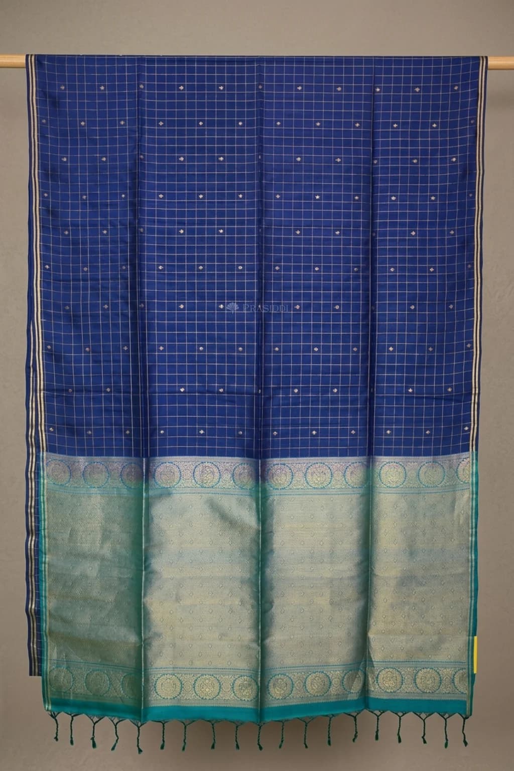 Royal Blue and Turquoise Soft Silk Saree with a Woven Design and Grand Pallu. – Saree Display
