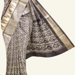 Black Handloom Ikat Silk Saree K0198010202 5 Saree