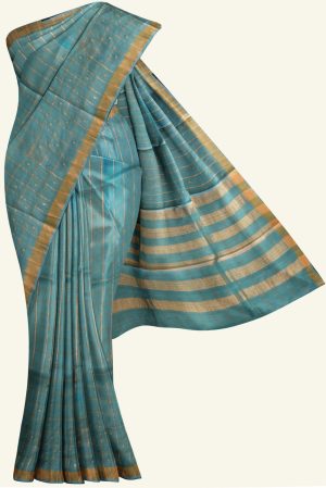 Blue Tassel Silk Saree K0197130303 5 Saree
