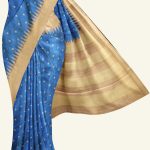 Blue and Beige Semi Dress Silk Saree K0202030101 5 Saree