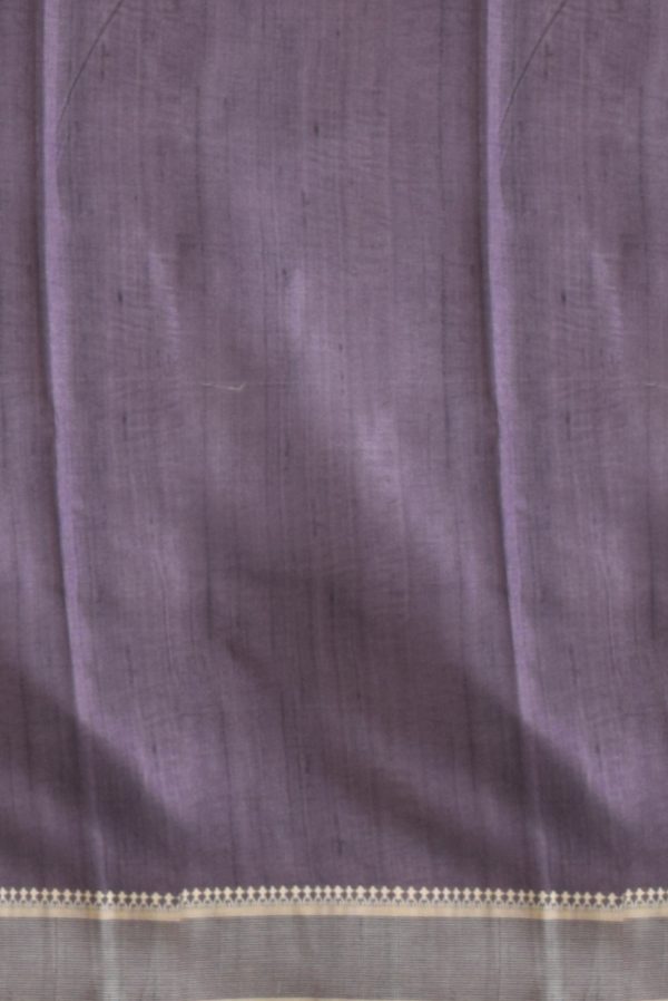 Cream Beige Semi Tussar Silk Saree K0217030202 2 Blouse