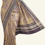 Cream Beige Semi Tussar Silk Saree K0217030202 5 Saree