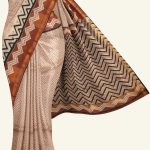 Cream and Maroon Chanderi Silk Cotton Saree K0194012221 5 Saree