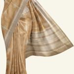 Dark Beige Semi Tussar Silk Saree K0217060202 5 Saree