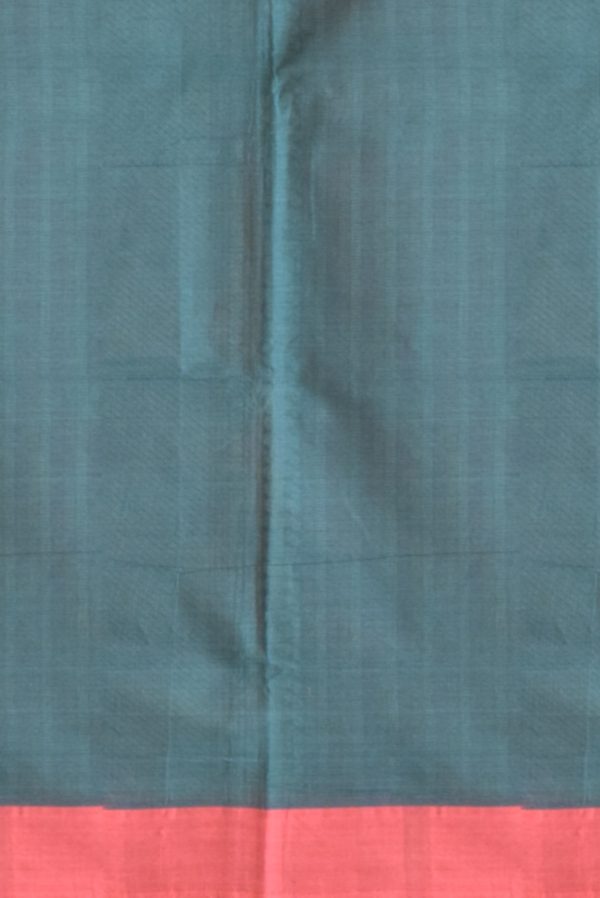 Dark Green Handloom Cotton Saree K0129080201 2 Blouse
