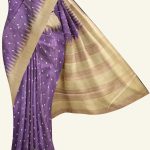 Dark Lavender Semi Tossa Silk Saree K0202020101 5 Saree