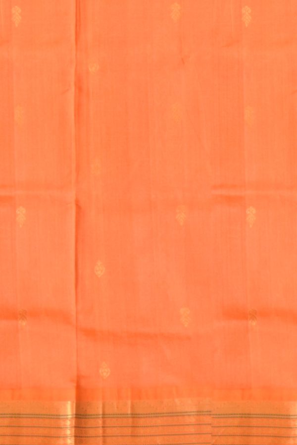 Golden Beige and Orange Pattur Silk Cotton Saree K0169081406 2 Blouse