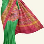 Green and Pink Handloom Patola Silk Saree I0473020201 5 Saree