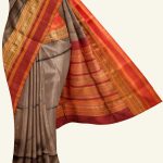 Grey Handloom Silk Cotton Saree K0212021006 5 Saree