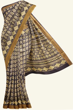 Greyish Brown Modal Silk Cotton Saree K0208021212 5 Saree