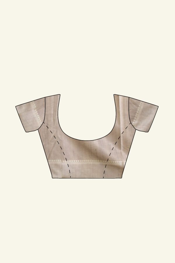 Light Brown Semi Tussar Silk Saree K0217080101 1 Blouse Concept