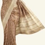 Light Brown Semi Tussar Silk Saree K0217080101 5 Saree