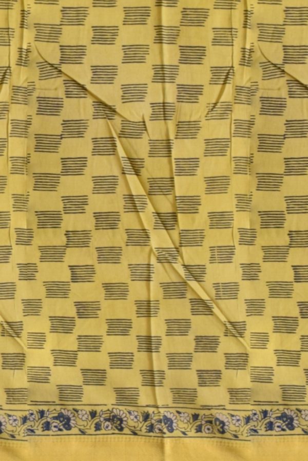 Light Mustard Green Modal Cotton Silk Saree K0208021201 2 Blouse