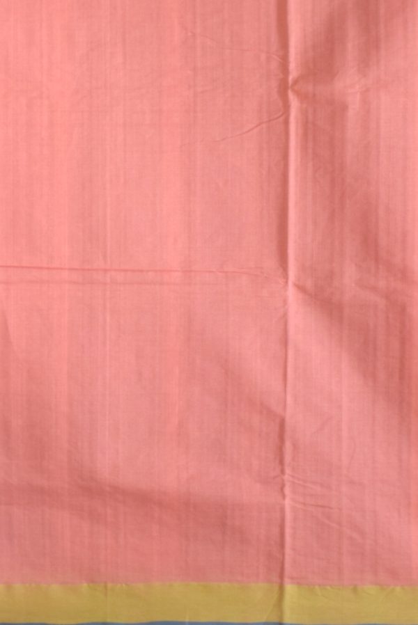 Light Pink and Yellow Handloom Cotton Saree J0459040404 2 Blouse