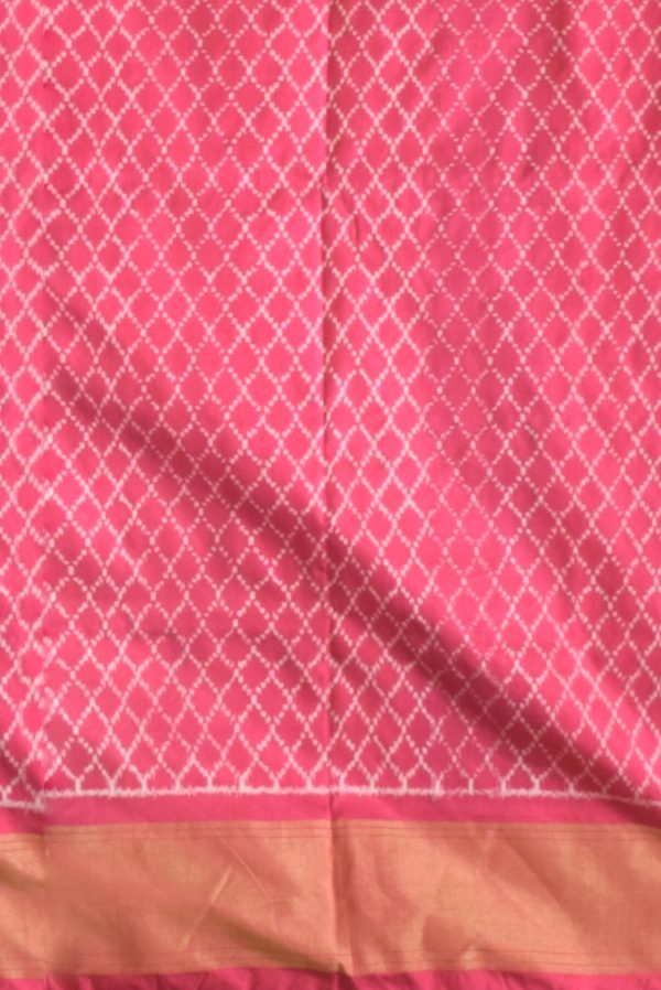 MS Blue and Pink Ikat Silk Saree K0186021104 2 Blouse