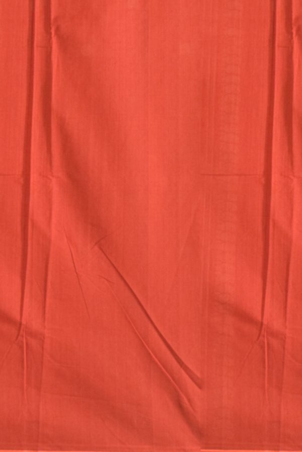 Maroon Handloom Cotton Saree with Green Border K0128030403 2 Blouse