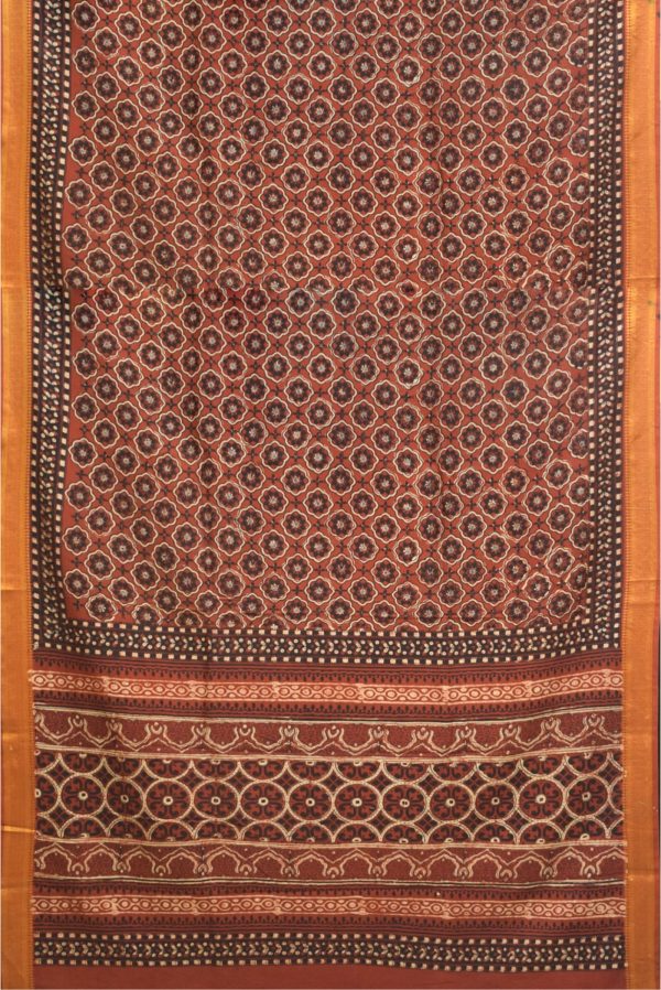 Maroon Modal Cotton Silk Saree K0195041614 3 Full Saree