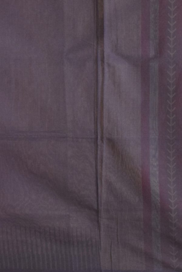 Maroon and Dark Blue Handloom Cotton Saree J0458110706 2 Blouse