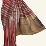 Maroon and Dark Blue Handloom Cotton Saree J0458110706 5 Saree