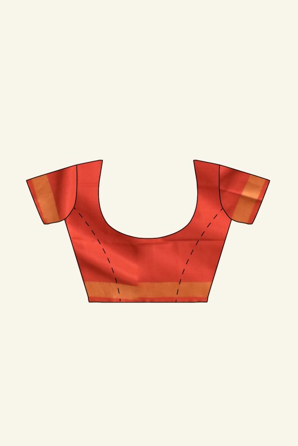 Mustard Handloom Patola Silk Saree K0223010501 1 Blouse Concept