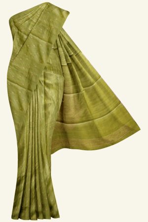 Parrot Green Lightweight Tussar Silk Saree K0226011009 5 Saree