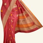 Pink Handloom Cotton Saree with Thread Boota J0260150505 5 Saree
