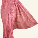 Pink Tussar Silk Saree with Beige Blouse K0202130301 5 Saree