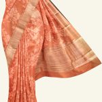 Pinkish Orange Cotton Printed Saree K0200041002 5 Saree