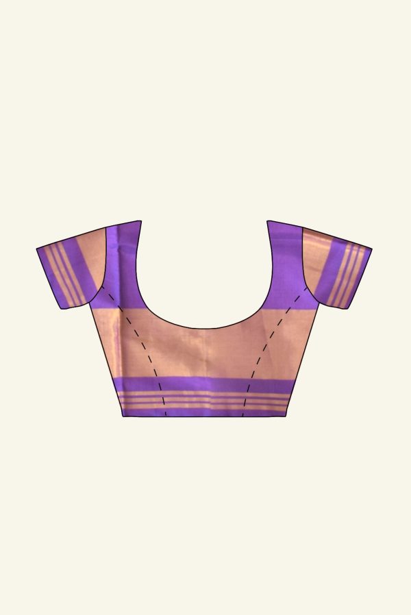 Purple Patola Silk Saree with Self Border K0104010403 1 Blouse Concept