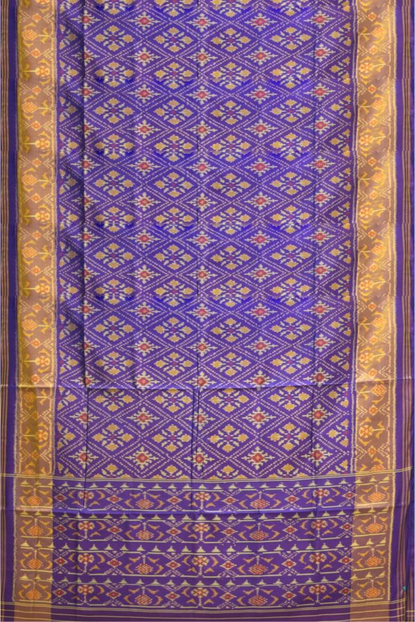 Purple Patola Silk Saree with Self Border K0104010403 3 Full Saree