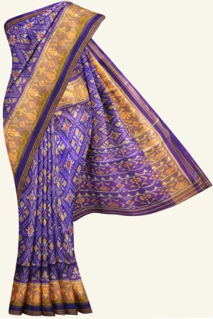 Purple Patola Silk Saree with Self Border K0104010403 5 Saree