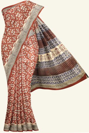 Reddish Maroon Modern Silk Saree K0208051004 5 Saree