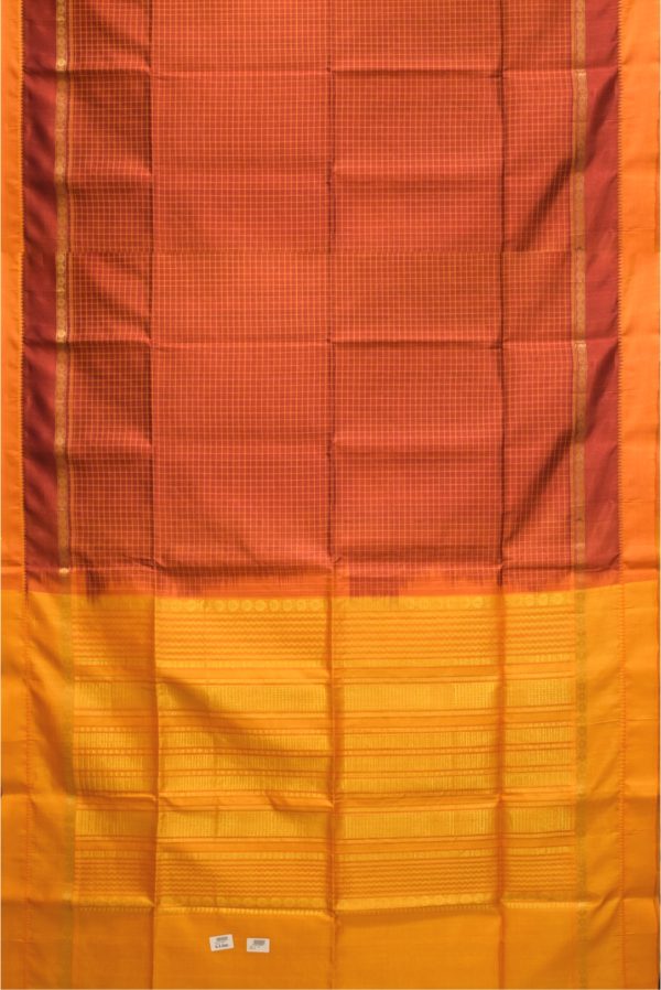 Rustic Light Mustard Handloom Silk Cotton Saree K0183130201 3 Full Saree