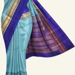 Sky Blue Handloom Silk Cotton Saree K0212021009 5 Saree