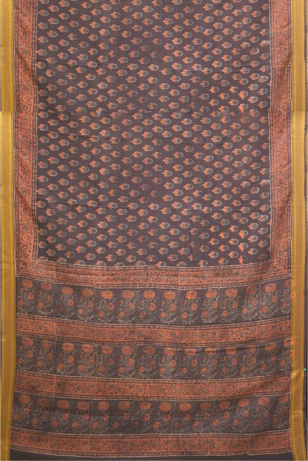 Wine Modal Cotton Silk Saree K0195041607 3 Full Saree